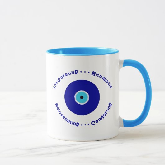 Personalisierter Traum Blue Evil Eye Amulet Tasse (Rechts)