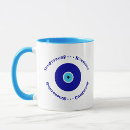 Personalisierter Traum Blue Evil Eye Amulet Tasse
