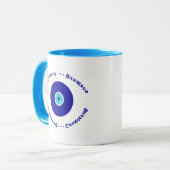 Personalisierter Traum Blue Evil Eye Amulet Tasse (Vorderseite Links)
