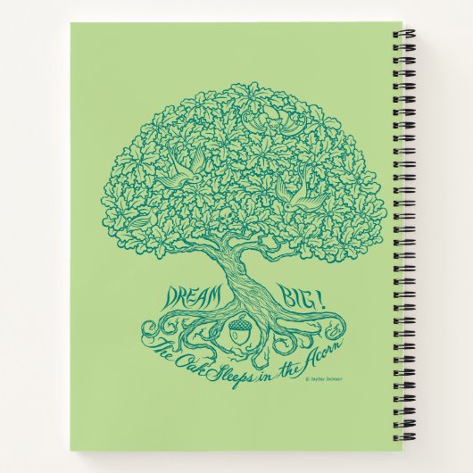 Personalisierter Traum groß Notizblock (Rückseite)