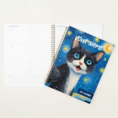 Personalisierter Träumerischer Mondkatze Sternenhi Planer (Anzeige)