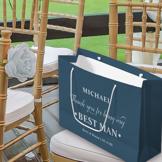 Personalisierter Trauzeuge Blue Vielen Dank Große Geschenktüte