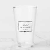 Personalisierter Trauzeuge Bowtie Wedding Party-Ge Glas (Vorderseite)