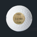 Personalisierter Trauzeuge Brushed Gold Golfball<br><div class="desc">Machen Sie Ihren eigenen,  maßgeschneiderten Golfball. Personalisieren Sie dieses Design mit Ihrem eigenen Text. Sie können dieses Design weiter anpassen,  indem Sie den Link "Weitere Anpassung" auswählen,  falls gewünscht.</div>