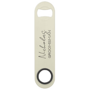 Personalisierter Trauzeuge Cream Speed Flaschenöffner