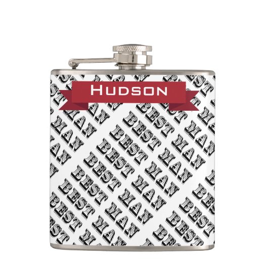 Personalisierter Trauzeuge Flachmann (Vorderseite)