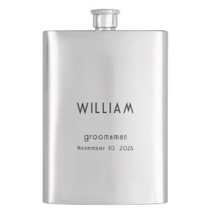 Personalisierter Trauzeuge Geschenk mit Name & Hoc Flachmann