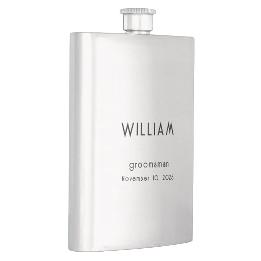 Personalisierter Trauzeuge Geschenk mit Name & Hoc Flachmann (Rechts)