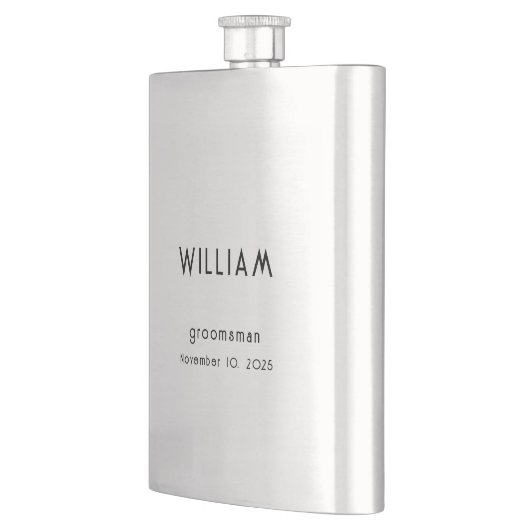 Personalisierter Trauzeuge Geschenk mit Name & Hoc Flachmann (Links)