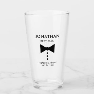 Personalisierter Trauzeuge Geschenk Moderne Tuxedo Glas