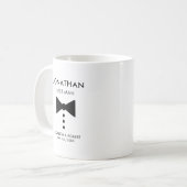 Personalisierter Trauzeuge Geschenk Moderne Tuxedo Kaffeetasse (Vorderseite Links)