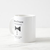Personalisierter Trauzeuge Geschenk Moderne Tuxedo Kaffeetasse (Vorderseite Links)