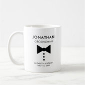 Personalisierter Trauzeuge Geschenk Moderne Tuxedo Kaffeetasse (Links)
