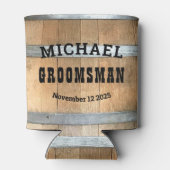 Personalisierter Trauzeuge Geschenk rustikale Bour Dosenkühler (Rückseite)