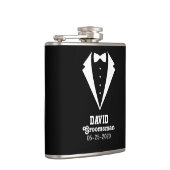 Personalisierter Trauzeuge-Geschenk Schwarz Flachmann (Rechts)