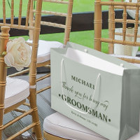 Personalisierter Trauzeuge Green Vielen Dank