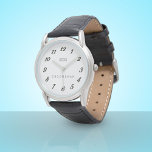 Personalisierter Trauzeuge Hochzeit Brautparty Beo Armbanduhr<br><div class="desc">Für einen besonderen Trauzeuge, der an Ihrem Hochzeitstag über seine Pflichten hinausging. Fügen Sie seinen Namen hinzu, um den Trauzeuge-Text zu ersetzen oder behalten, wie es ist. Eine klassische Armbanduhr, die den Test der Zeit bestehen wird. Geeignet für alle männlichen Mitglieder der Hochzeitsfeier. Trauzeuge, Vater der Braut, Usher und mehr....</div>