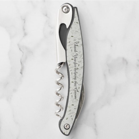 Personalisierter Trauzeuge Kellnermesser (Vorderseite)