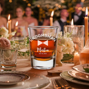 Personalisierter Trauzeuge Shotglas Schnapsglas