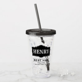 PERSONALISIERTER TRAUZEUGE WEDD ACRYLIC TUMBLER ACRYLTRINKBECHER