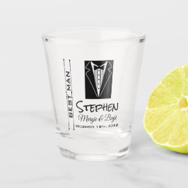 PERSONALISIERTER TRAUZEUGE WEDING PARTY SHOT GLASS SCHNAPSGLAS