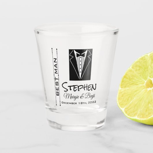 PERSONALISIERTER TRAUZEUGE WEDING PARTY SHOT GLASS SCHNAPSGLAS (Vorderseite)