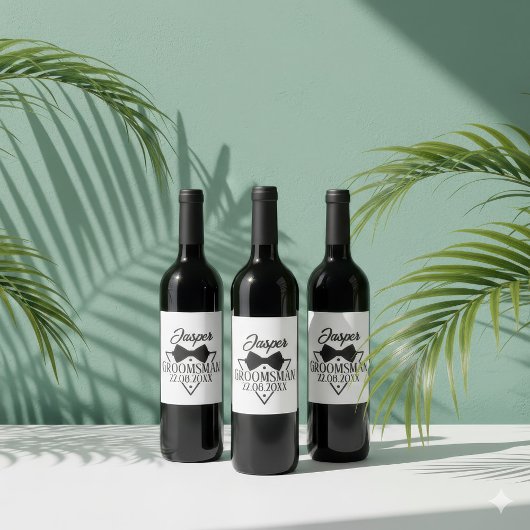 Personalisierter Trauzeuge Weinetikett