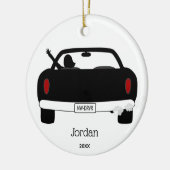 Personalisierter Treiber Keramik Ornament (Links)