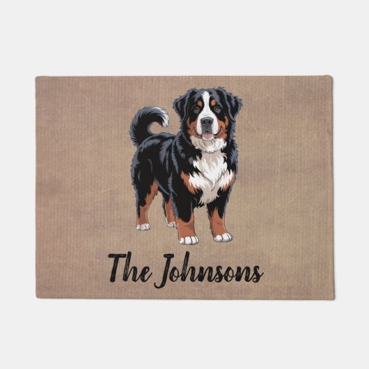 Personalisierter Trendiger Berner Sennenhund  Fußmatte (Vorderseite)