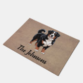 Personalisierter Trendiger Berner Sennenhund  Fußmatte (Schrägansicht)