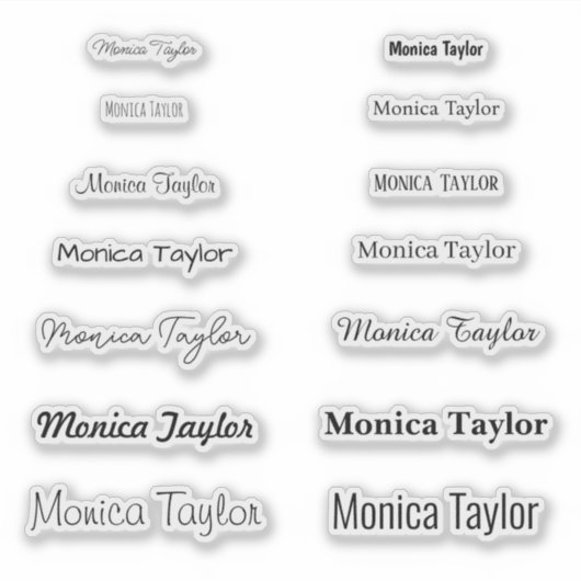 Personalisierter Trendname Aufkleber (Vorderseite)