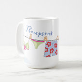 Personalisierter trendy Chic Beach Tropischer Somm Kaffeetasse (Vorderseite Links)
