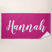 Personalisierter Trendy Script Individuelle Name C Strandtuch (Vorderseite)