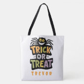 Personalisierter Trick oder Treat Halloween-Bonbbe Tasche (Vorderseite)