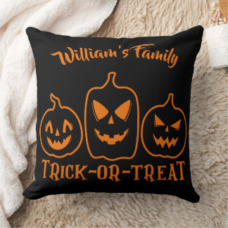 Personalisierter Trick oder Treat Halloween Kissen