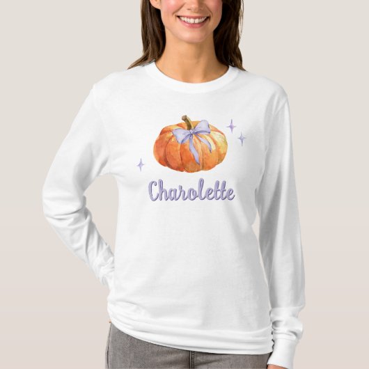 Personalisierter Trick oder Treat Halloween Pumpki T-Shirt (Vorderseite)