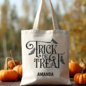 Personalisierter Trick oder Treat Halloween Tragetasche