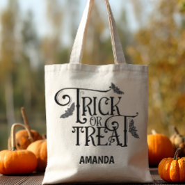 Personalisierter Trick oder Treat Halloween Tragetasche