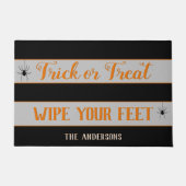 Personalisierter Trick oder Treat Wipe Fee Hallowe Fußmatte (Vorderseite)