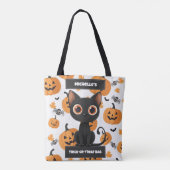 Personalisierter Trick-or-Treat-Beutel – Süße schw Tasche (Rückseite)