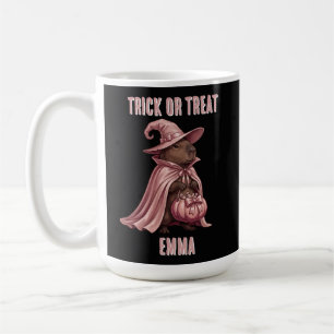 Personalisierter Trick-or-Treat Capybara Hexenumha Kaffeetasse