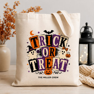 Personalisierter Trick-or-Treat-Familien-Halloween Tragetasche