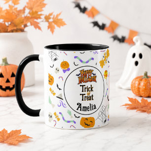 Personalisierter Trick-or-Treat Süßer Halloween Tasse