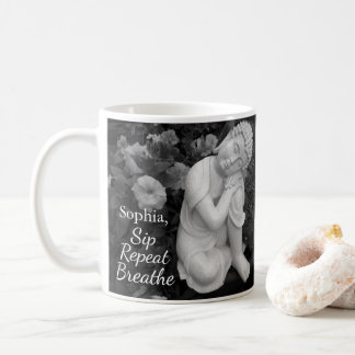 Personalisierter Trink-Atem-Buddha-Zen-Schwarz-Wei Kaffeetasse