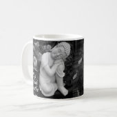 Personalisierter Trink-Atem-Buddha-Zen-Schwarz-Wei Kaffeetasse (Vorderseite Links)