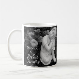 Personalisierter Trink-Atem-Buddha-Zen-Schwarz-Wei Kaffeetasse