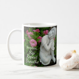 Personalisierter Trinke Atme Wiederhole Buddha Zen Kaffeetasse