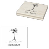 Personalisierter Tropenpalmenbaum Moderne Schrift Gummistempel (Stempel)