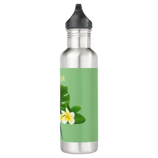 Personalisierter Tropenvogel Edelstahlflasche (Rechts)