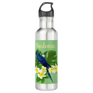 Personalisierter Tropenvogel Edelstahlflasche